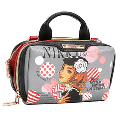 MINI BOSTON DOUBLE ZIP CROSSBODY