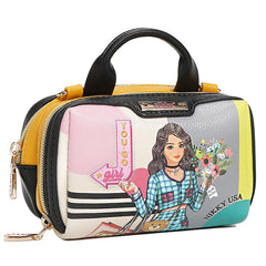 MINI BOSTON DOUBLE ZIP CROSSBODY