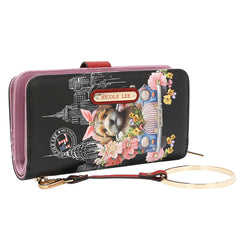 NL SIGNATURE BIFOLD WALLET WRISTLET