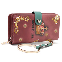 NL SIGNATURE BIFOLD WALLET WRISTLET