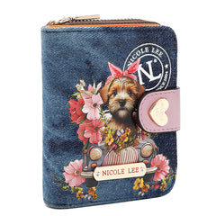 DENIM HEART BIFOLD WALLET