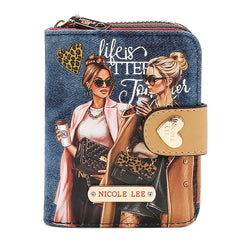 DENIM HEART BIFOLD WALLET