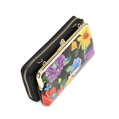 Juego de regalo de 3 piezas (cartera cruzada, tarjetero, reloj)