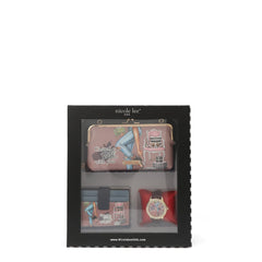 Juego de regalo de 3 piezas (cartera cruzada, tarjetero, reloj)