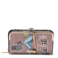 Juego de regalo de 3 piezas (cartera cruzada, tarjetero, reloj)