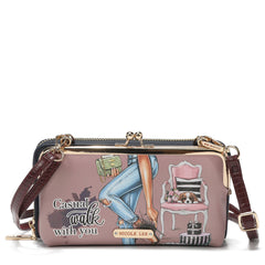 Juego de regalo de 3 piezas (cartera cruzada, tarjetero, reloj)
