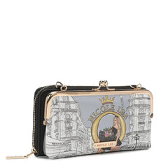 Juego de regalo de 3 piezas (cartera cruzada, tarjetero, reloj)