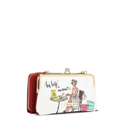Juego de regalo de 3 piezas (cartera cruzada, tarjetero, reloj)