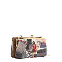 Juego de regalo de 3 piezas (cartera cruzada, tarjetero, reloj)