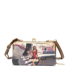 Juego de regalo de 3 piezas (cartera cruzada, tarjetero, reloj)