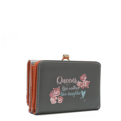 Cartera con cierre de beso Double Queens
