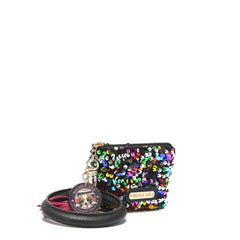Llavero con bolsa de lentejuelas y pulsera