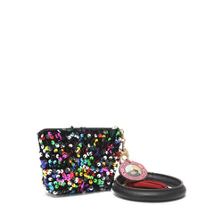 Llavero con bolsa de lentejuelas y pulsera