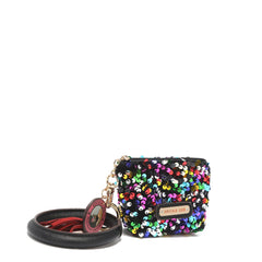 Llavero con bolsa de lentejuelas y pulsera
