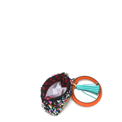 Llavero con bolsa de lentejuelas y pulsera