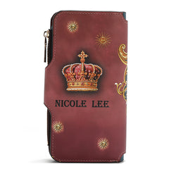 Billetera plegable de dos capas