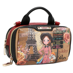 MINI BOSTON DOUBLE ZIP CROSSBODY