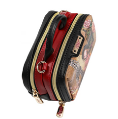 MINI BOSTON DOUBLE ZIP CROSSBODY