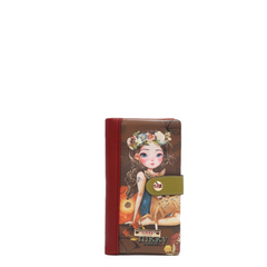 Cartera plegable con cremallera