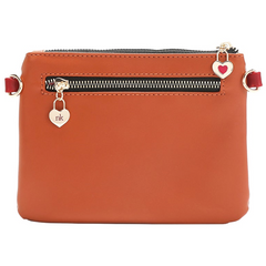 Bolso bandolera con cremallera y botón a presión