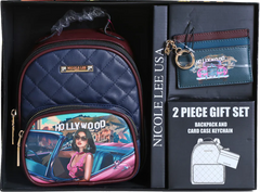 2 Piece Gift Set (Mini Backpack + Card Holder) Hollywood Drive
