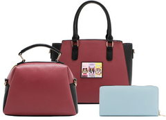 BEST BUDDIES 3 PIECE SET (SATCHEL, CROSSBODY, WALLET)