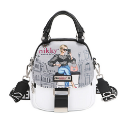 Nylon Convertible Handbag/Backpack Urban Coffee Dream