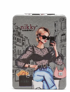 Nikky 3pc Gift Set Urban Coffee Dream (Pouch, Coin purse, Rectangular mirror)