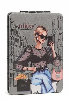 Nikky 3pc Gift Set Urban Coffee Dream (Pouch, Coin purse, Rectangular mirror)
