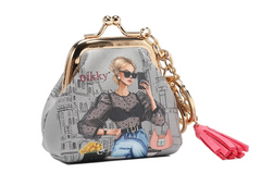 Nikky 3pc Gift Set Urban Coffee Dream (Pouch, Coin purse, Rectangular mirror)
