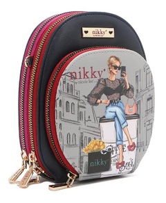 Nikky Multi Pocket Small Crossbody Urban Coffee Dream