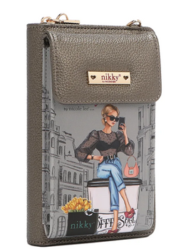 Nikky Phone/Wallet Crossbody Bag Urban Coffee Dream