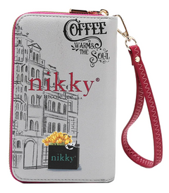 Nikky Medium Double Zipper Wallet Urban Coffee Dream