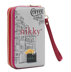 Nikky Medium Double Zipper Wallet Urban Coffee Dream