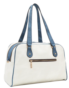 Colorblock Boston Bag