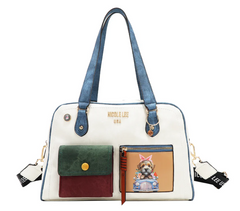 Colorblock Boston Bag