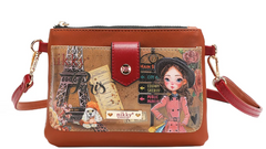 Nikky Zip & Snap Button Pouch Crossbody Emily Goes to Paris