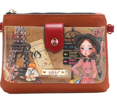 Nikky Zip & Snap Button Pouch Crossbody Emily Goes to Paris