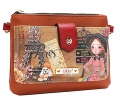 Nikky Zip & Snap Button Pouch Crossbody Emily Goes to Paris