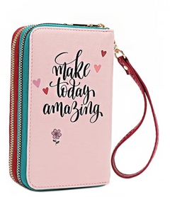 Nikky Medium Double Zipper Flowers Day
