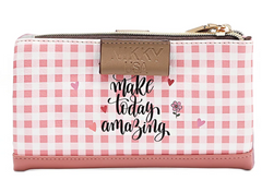 Bifold Zipper Wallet Flowers Day