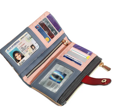 Bifold Zipper Wallet Flowers Day