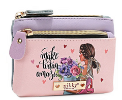 Mini Zip Pouch Coinpurse Flowers Day