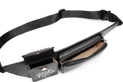 Frida Kahlo Cartoon Fanny Pack with Cell Phone Case (All Black)