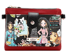 Zip & Snap Button Pouch Crossbody Nikky Makes Friends