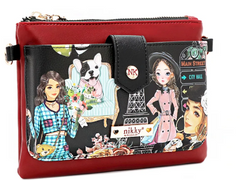 Zip & Snap Button Pouch Crossbody Nikky Makes Friends