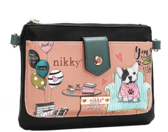 Zip & Snap Button Pouch Crossbody