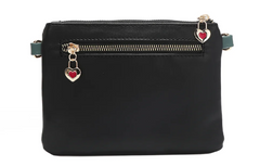 Zip & Snap Button Pouch Crossbody