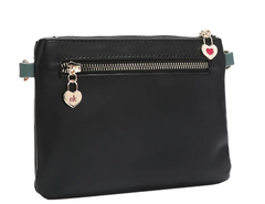 Zip & Snap Button Pouch Crossbody
