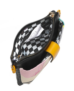 Zip & Snap Button Pouch Crossbody